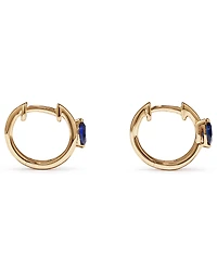 Marquise-Cut Created Sapphire Wrap Earrings in 10kt Yellow Gold