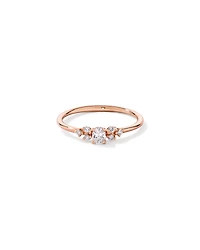 0.20TW Oval and Round Brilliant Laboratory-Grown Diamond Promise Ring 10kt Rose Gold