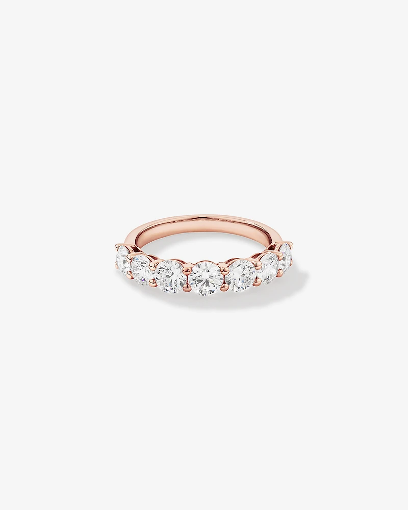 2.00 Carat TW Round Brilliant Laboratory-Grown Diamond Wedding Ring in 14kt Rose Gold