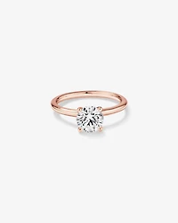 Bague de fiançailles solitaire ronde en diamant brillant de laboratoire TW de 1,25 carat en or rose 14 carats