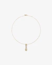 0.17 Carat TW Diamond Knot Pendant in 10kt Yellow Gold