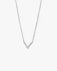 Collier à chevron en argent sterling à diamants totalisant 0,05 ct