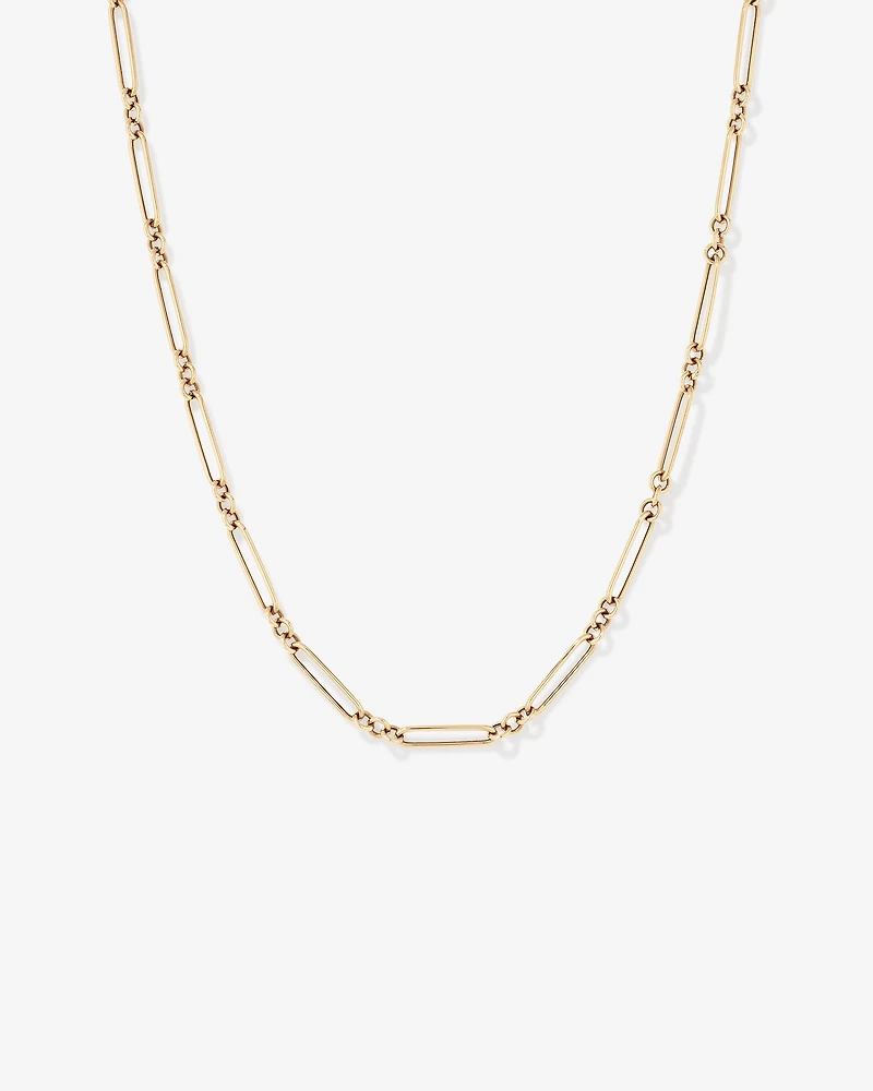 5.00mm Wide Paperclip 3 and 1 Chain in 10kt Yellow Gold