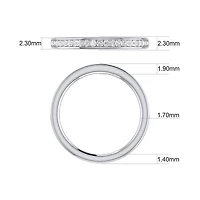 Wedding Band with 1/5 Carat TW of Diamonds in 14kt White Gold