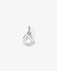 Letter D Initial Pendant in Sterling Silver
