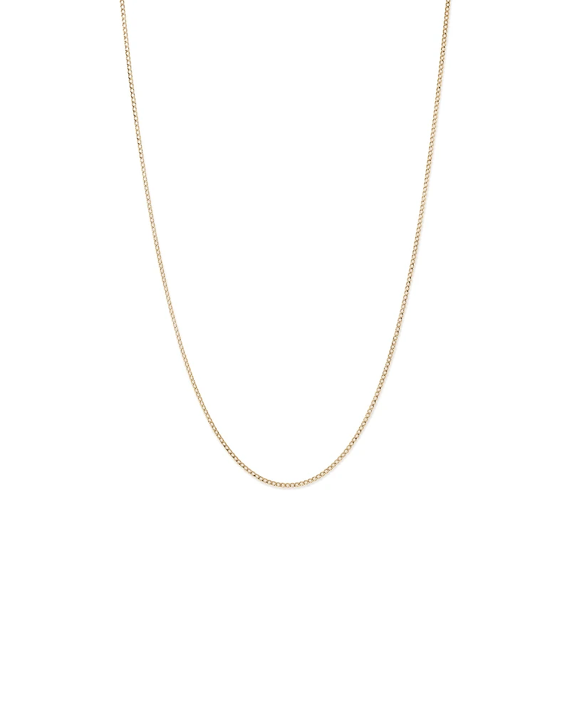 50cm (20") 1.96mm Width Semi Solid Curb Chain in 10kt Yellow Gold