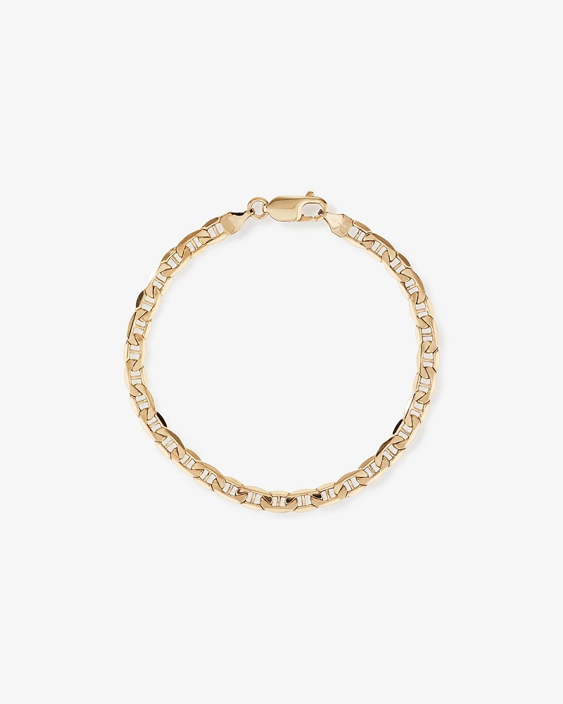 19cm (7.5") 4.5mm-5mm Width Hollow Anchor Bracelet in 10kt Yellow Gold