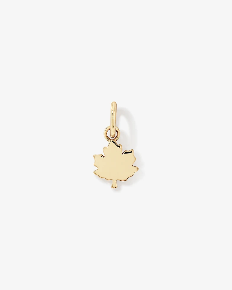 Canadian Red Maple Leaf Pendant in 10kt Yellow Gold