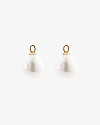 Pendants d'oreilles en barre de 6 à 6,5 mm en or jaune 10 K avec perles baroques d'eau douce de culture