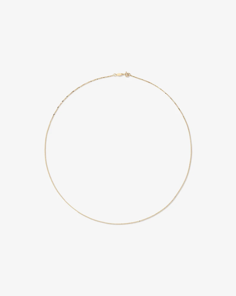 55cm (22") Box Chain in 10kt Yellow Gold