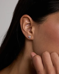 Boucles D'Oreilles Huggies Créoles Évasées À Nervures De 8 Mm En Argent Sterling