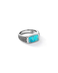 Turquoise Signet Ring in Sterling Silver