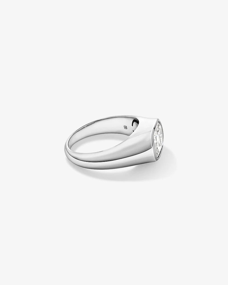 2.00TW Elongated Cushion Laboratory-Grown Diamond Ring 14kt White Gold
