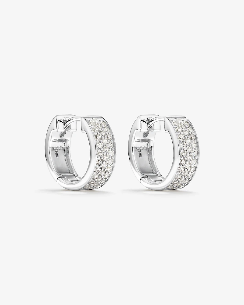 Anneaux courts réversibles avec zircon cubique en argent sterling