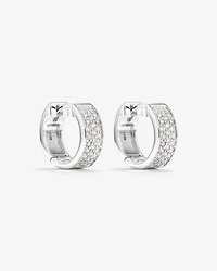 Anneaux courts réversibles avec zircon cubique en argent sterling