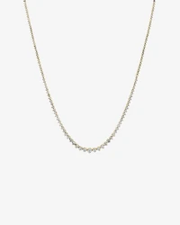 Collier de tennis TW Graduation Diamond Riviera de 10,00 carats en or jeune 18 carats