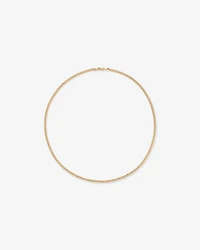 50cm (20") 3.75mm Width Semi Solid Diamond Cut Curb Chain in 10kt Yellow Gold