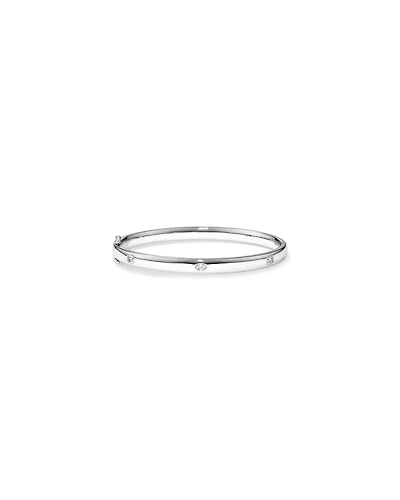 0.45 Carat TW Laboratory-Grown Oval Diamond Bangle in Sterling Silver