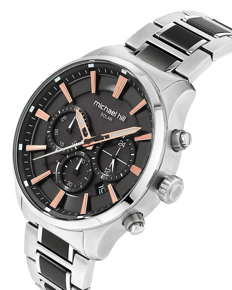 Solar Powered Men's Watch with Blue Tone Stainless Steel