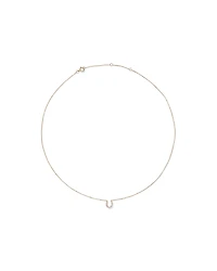 Horseshoe Necklace with 0.10 Carat TW of Diamonds in 10kt Yellow Gold