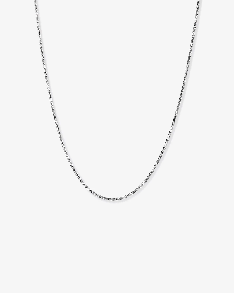 50cm (20") 2.1mm Width Wheat Chain in Sterling Silver