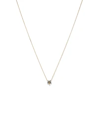 Trio Pendant with .09 Carat TW Diamonds in Sterling Silver and 10kt Yellow gold