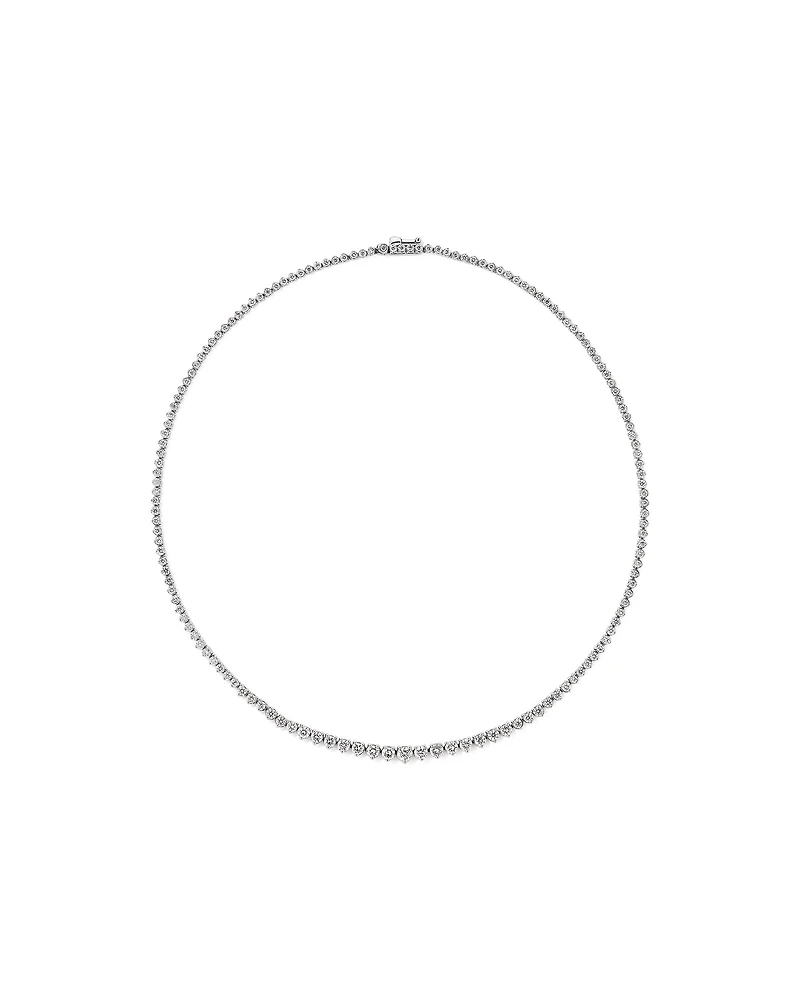 6.00 Carat TW Graduated Diamond RivieraTennis Necklace in 18kt White Gold