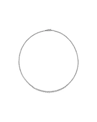 6.00 Carat TW Graduated Diamond RivieraTennis Necklace in 18kt White Gold