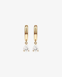 0.50 Carat TW Pear Cut Laboratory-Grown Diamond Drop Sleeper Earrings in 10kt Yellow Gold