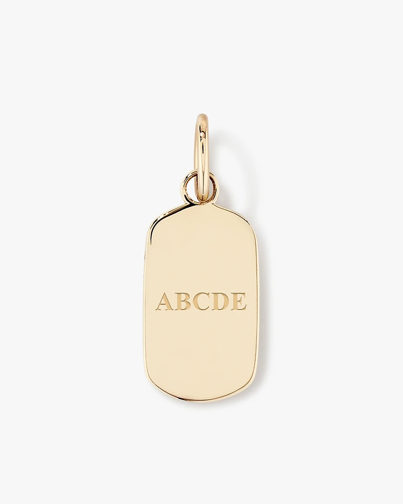 Médaillon en Or Jaune 10kt à Forme Oblongue avec Gravure