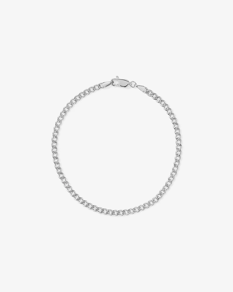 23cm (20") 2.95mm Width Semi Solid Diamond Cut Curb Bracelet in 10kt Gold