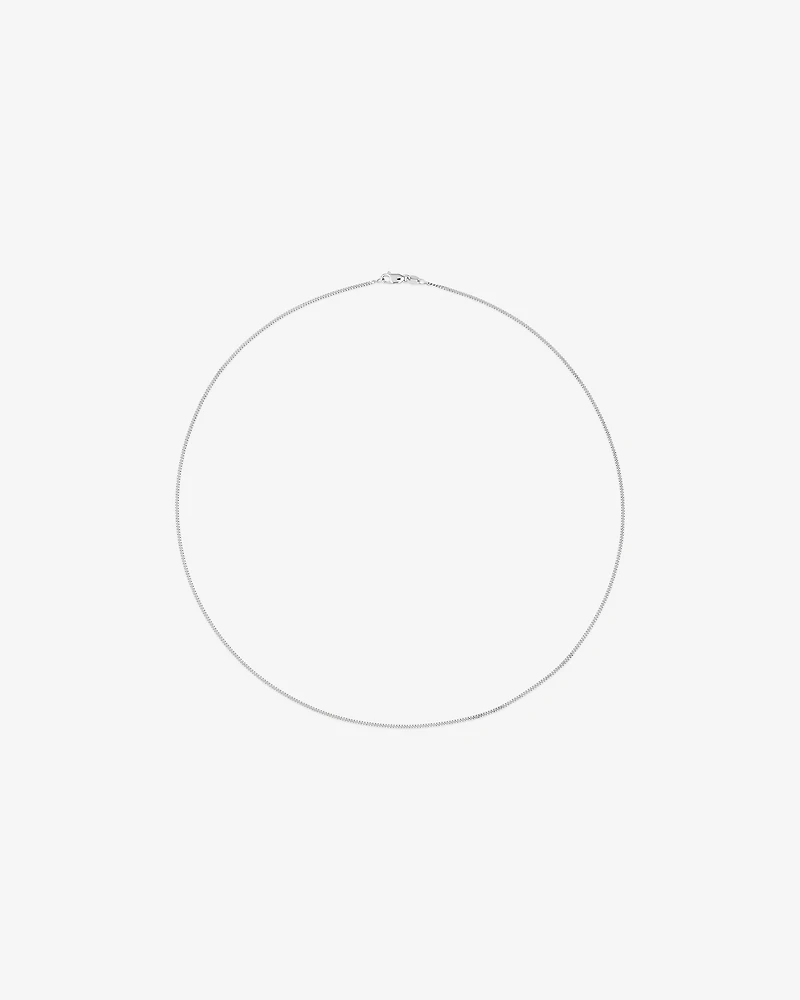 Collier Chaîne Gourmette Fine 55Cm (22") De Largeur 1-1,5Mm En Argent Sterling