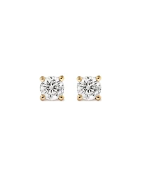 0.25 Carat TW Diamond Solitaire Stud Earrings in 18kt Yellow Gold