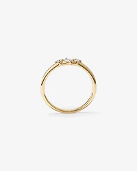 Carat TW Laboratory-Grown Diamond Stacker Ring 10kt Yellow Gold