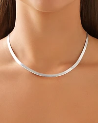 Chaîne serpentine de 45 cm en argent sterling, largeur de 4,5 à 5 mm