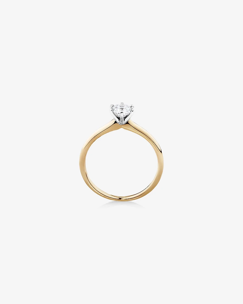 Michael Hill Solitaire Engagement Ring with a 0.50 Carat TW Diamond with the De Beers Code of Origin in 18kt Yellow & White Gold