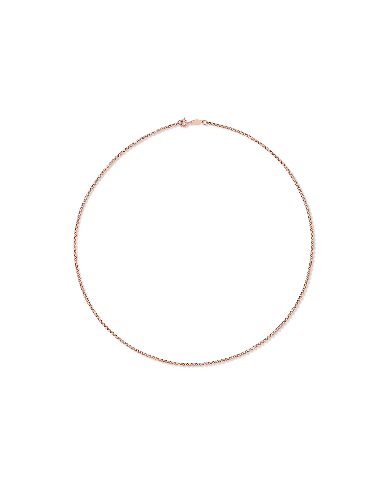 50cm (20") Hollow Belcher Chain in 10kt Rose Gold