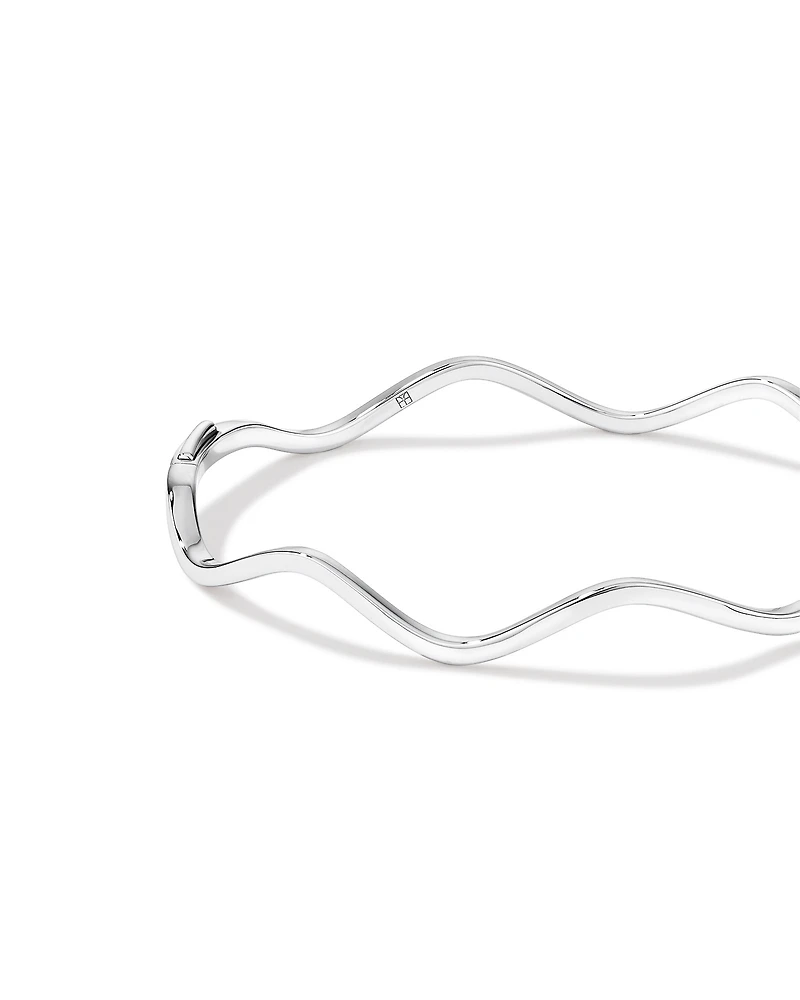 Wave Bangle in Sterling Silver