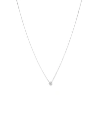 0.22 Carat TW Round Diamond Halo Pendant in 10kt White Gold