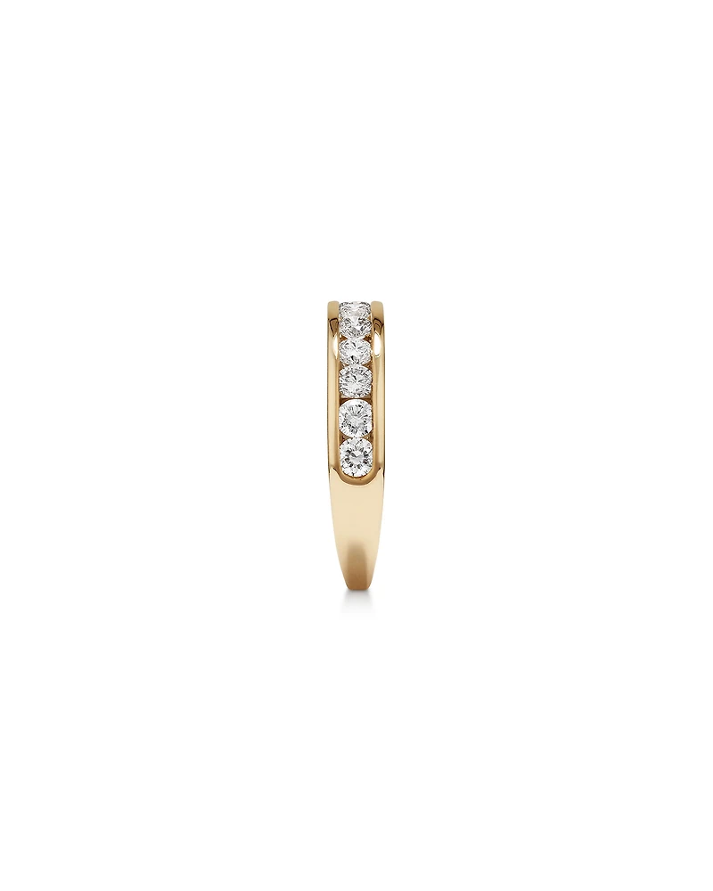 1.00 Carat TW Channel Set Round Brilliant Laboratory-Grown Diamond Wedding Ring 14kt Yellow Gold