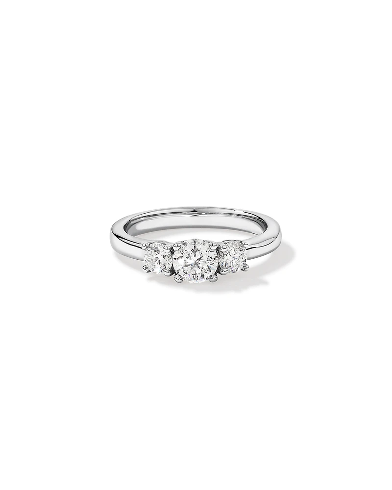 1.00 Carat TW 3 Stone Signature 101 Diamond Ring in 14kt White Gold