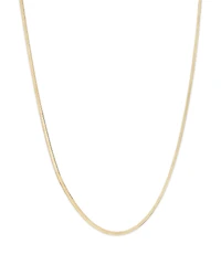 45cm (18”) 2mm-2.5mm Width Herringbone Chain 10kt Yellow Gold