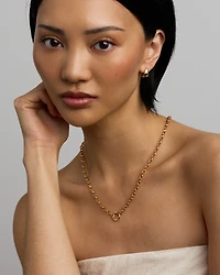 50cm (20") Oval Belcher Chain in 10kt Yellow Gold