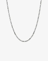 60cm (24") Oxidised Figaro Chain in Sterling Silver