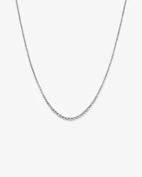 6.00 Carat TW Graduated Diamond RivieraTennis Necklace in 18kt White Gold