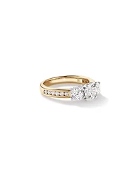 2.00 Carat TW 3 Stone Signature 101 Diamond Ring in 14kt Yellow & White Gold