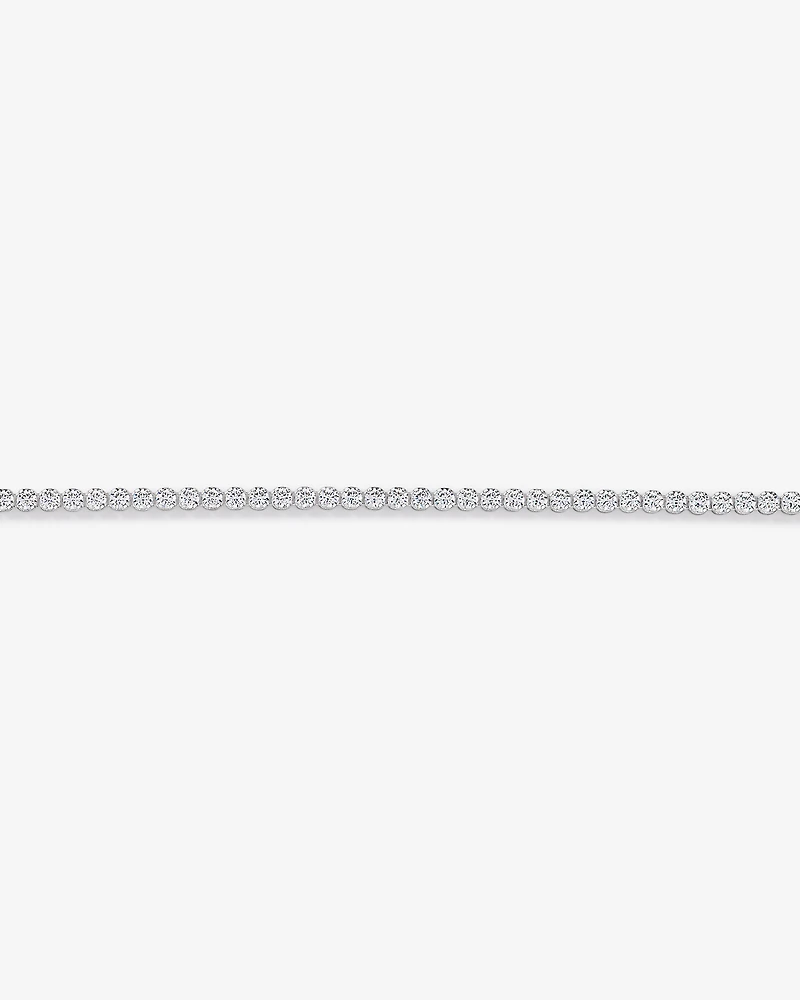Mini Tennis Necklace with Cubic Zirconia in Sterling Silver