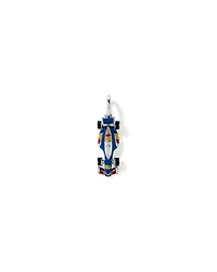 Navy Racing Car Pendant in Sterling Silver