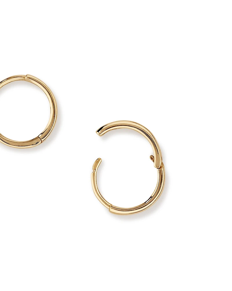 Mini Hoop Earrings in 10kt Yellow Gold
