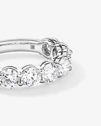 Alliance en or blanc 14 carats sertie d'un diamant rond brillant de 2,74 carats, cultivé laboratoire